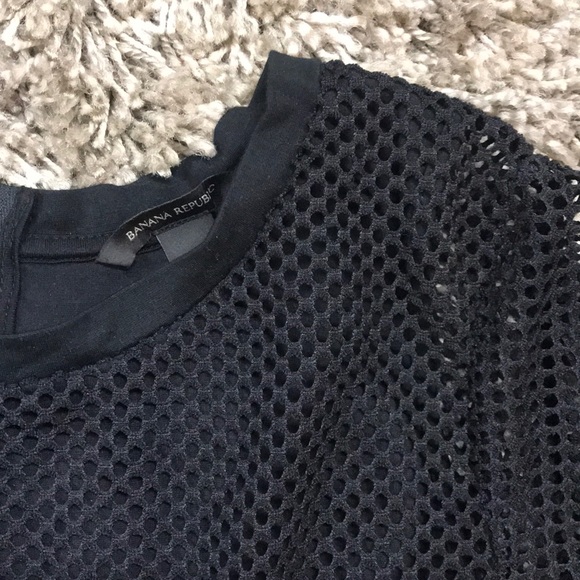 Black mesh blouse like fishnet top with black cami - Picture 3 of 3